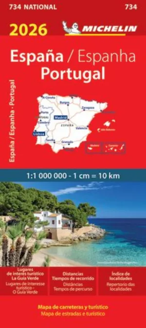 734 ESPAÑA PORTUGAL 1:1000000 (MAPA MICHELIN) 2026