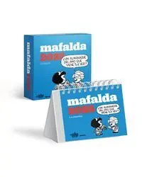 MAFALDA 2025, CALENDARIO ESCRITORIO TURQUESA CON CAJA MAFALDA 2025, CALENDARIO ESCRITORIO TURQUESA CON CAJA