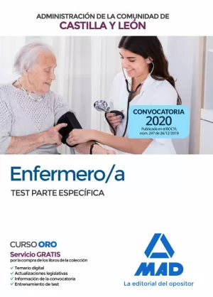 ENFERMERO/A DE LA ADMINISTRACIÓN DE LA COMUNIDAD DE CASTILLA Y LEÓN. TEST MATERI ENFERMERO/A DE LA ADMINISTRACIÓN DE LA COMUNIDAD DE CASTILLA Y LEÓN. TEST MATERI