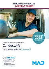 TEMARIO ESPECIFICO VOL2 CONDUCTOR;A DE CYL