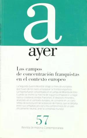 CAMPOS DE CONCENTRACIÓN FRANQUISTAS EN EL CONTEXTO EUROPEO, LOS CAMPOS DE CONCENTRACIÓN FRANQUISTAS EN EL CONTEXTO EUROPEO, LOS