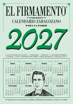 CALENDARIO ZARAGOZANO 2027 PARED FIRMAMENTO